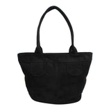 Tote Bag Yellow Suede Black Trim Shoulder Purse