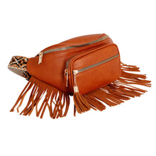 Cargar imagen en el visor de la galería, Brown Fringe Fanny Pack
