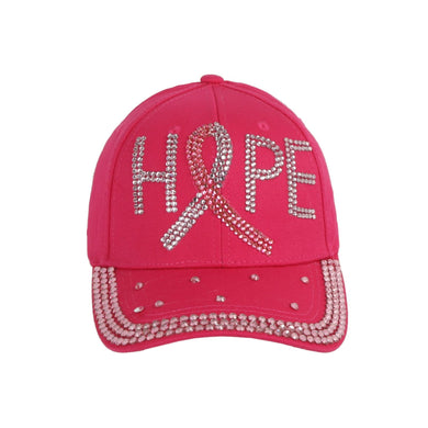 Hat Fuchsia Breast Cancer Ribbon HOPE Baseball Cap