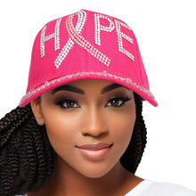 Cargar imagen en el visor de la galería, Hat Fuchsia Breast Cancer Ribbon HOPE Baseball Cap
