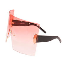 Load image into Gallery viewer, Pink Flat Top Shield Sunglasses
