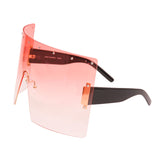 Pink Flat Top Shield Sunglasses