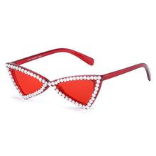 Load image into Gallery viewer, Sunglasses Red Cat Eye Rhinestone Retro Eyewear
