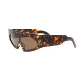 Sunglasses Tortoiseshell Thin Visor Modern Eyewear