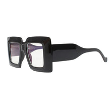 Cargar imagen en el visor de la galería, BLB Glasses Square Black Wide Edge Eyewear
