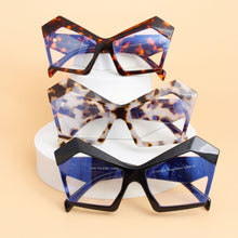 Load image into Gallery viewer, BLB Glasses Blue Dramatic Cat Eye Retro Eyewear
