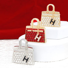 Cargar imagen en el visor de la galería, Brooch Silver Mini Iconic Handbag Parisian Pin
