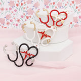 Brooch Red Nurse Medical Stethoscope Pin