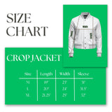 AKA Greek Apparel M Cropped Satin Varsity Jacket