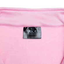 Cargar imagen en el visor de la galería, AKA Greek Apparel L Pink Zip Up Track Jacket
