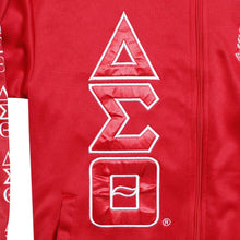 Cargar imagen en el visor de la galería, DST Greek Apparel L Red Zip Up Track Jacket
