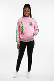 AKA Greek Apparel XL Pink Zip Up Track Jacket