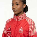 DST Greek Apparel Medium Red Windbreaker Jacket