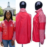 DST Greek Apparel Medium Red Windbreaker Jacket