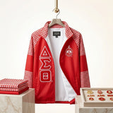 DST Greek Apparel Small Red Windbreaker Jacket