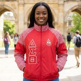 DST Greek Apparel Small Red Windbreaker Jacket