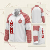 DST Greek Apparel Medium White Windbreaker Jacket