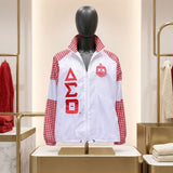 DST Greek Apparel Medium White Windbreaker Jacket