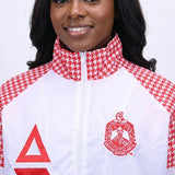 DST Greek Apparel Small White Windbreaker Jacket