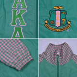 AKA Greek Apparel XLarge Green Windbreaker Jacket