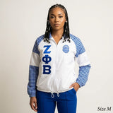 ZPB Apparel Medium Blue White Windbreaker Jacket