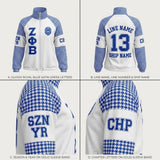 ZPB Apparel Medium Blue White Windbreaker Jacket