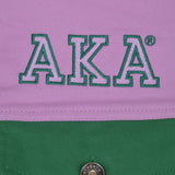 AKA Apparel Small Pink Green Denim Fringe Jacket