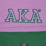 AKA Apparel XLarge Pink Green Denim Fringe Jacket
