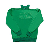 AKA Greek Merch L Green Cold Shoulder Sweatshirt