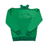 AKA Greek Merch M Green Cold Shoulder Sweatshirt