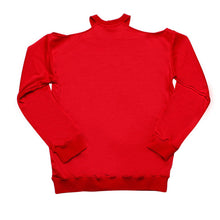 Cargar imagen en el visor de la galería, DST Greek Merch M Red Cold Shoulder Sweatshirt
