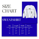 ZPB Greek Gear L Blue Embroidered Crew Sweatshirt