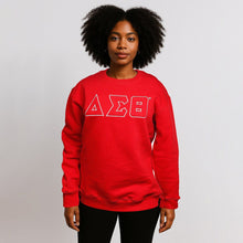 Cargar imagen en el visor de la galería, DST Greek Gear L Red Embroidered Crew Sweatshirt
