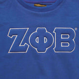 ZPB Greek Gear XL Blue Embroidered Crew Sweatshirt