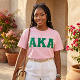 AKA Embroidered Patch L T-Shirt Sorority Apparel