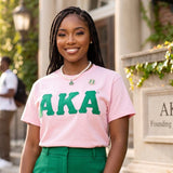 AKA Embroidered Patch L T-Shirt Sorority Apparel