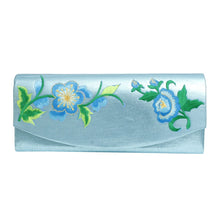Cargar imagen en el visor de la galería, Evening Clutch Aqua Floral Long Envelope Bag Women
