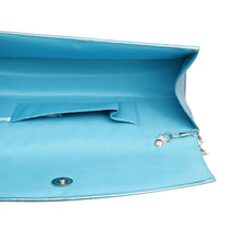 Cargar imagen en el visor de la galería, Evening Clutch Aqua Floral Long Envelope Bag Women
