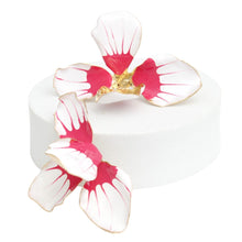 Load image into Gallery viewer, Studs White Tropical Flower Petal Enamel Earrings
