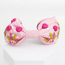 Load image into Gallery viewer, AKA Heart Pink and Green Embroidered Headband
