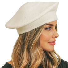Load image into Gallery viewer, Solid Cream Stretchy Beret
