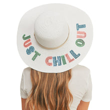Cargar imagen en el visor de la galería, JUST CHILL OUT White Floppy Hat
