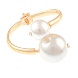 Cream Pearl Hinged Bracelet