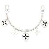 Bag Chain Silver Black Mono Flower Chain for Women