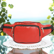 Cargar imagen en el visor de la galería, Fanny Pack 80&#39;s Red 5 Pocket Waist Bag Women
