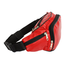 Cargar imagen en el visor de la galería, Fanny Pack 80&#39;s Red 5 Pocket Waist Bag Women
