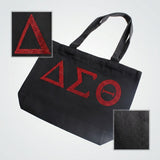 Delta Sigma Theta Rhinestone Black Canvas Tote