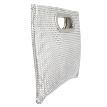 Cargar imagen en el visor de la galería, Handbag Silver Rhinestone Mesh Square Clutch Women
