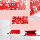 DST Sorority Pride Graphic Print Fold Over Clutch