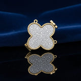 Mini Gold Quatrefoil Sparkle Crossbody Compact